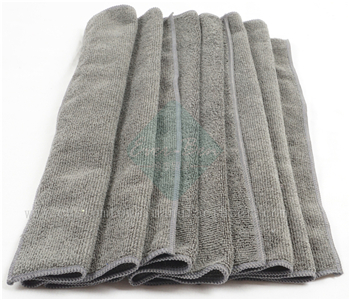 China Bulk best glass cleaning cloth Factory Custom Grey Microfiber Glass Swab Towel Supplier